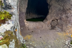 domus de janas and nuraghe of santu Barbara ancient nuragic tombs in Bauladu sardinia central