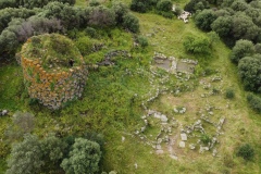 domus de janas and nuraghe of santu Barbara ancient nuragic tombs in Bauladu sardinia central