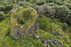 domus de janas and nuraghe of santu Barbara ancient nuragic tombs in Bauladu sardinia central