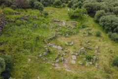 domus de janas and nuraghe of santu Barbara ancient nuragic tombs in Bauladu sardinia central