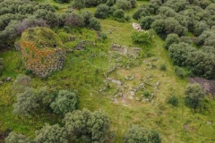 domus de janas and nuraghe of santu Barbara ancient nuragic tombs in Bauladu sardinia central