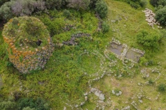 domus de janas and nuraghe of santu Barbara ancient nuragic tombs in Bauladu sardinia central