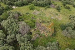 domus de janas and nuraghe of santu Barbara ancient nuragic tombs in Bauladu sardinia central